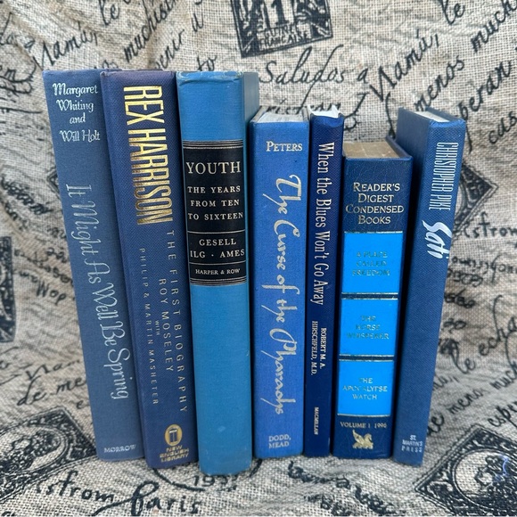 Blue Curated Designer Book Stack - Picture 8 of 10